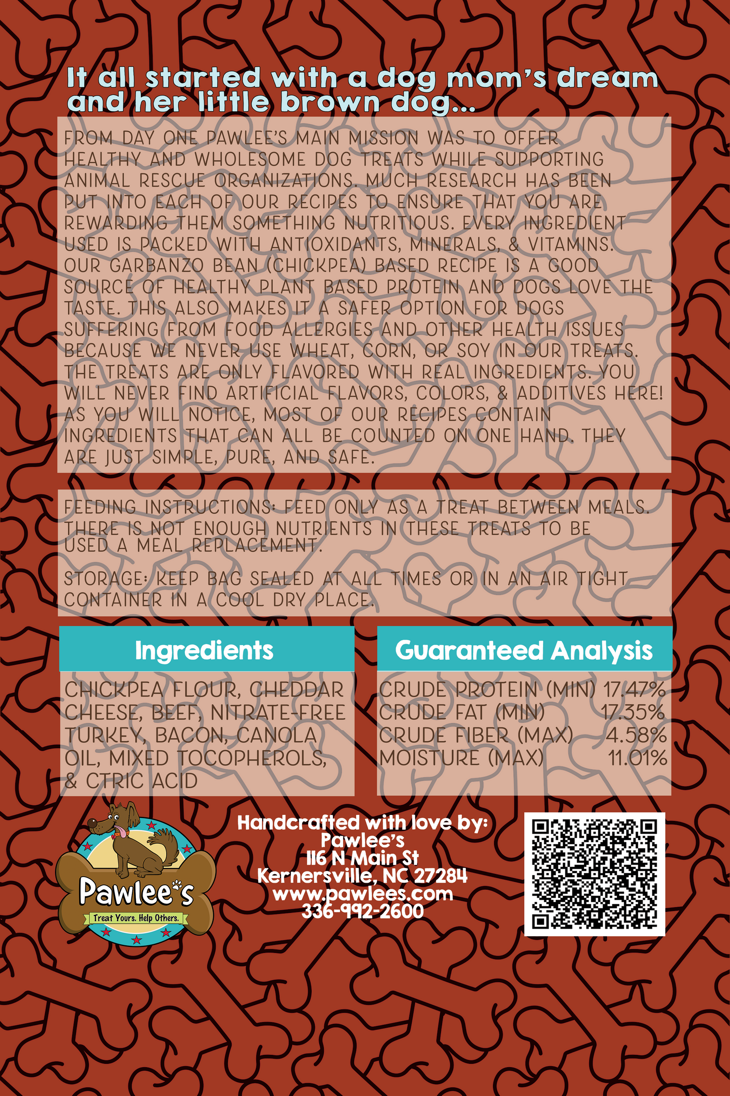 Pawlee's Grain-Free Baked Dog Treats Bacon Cheeseburger