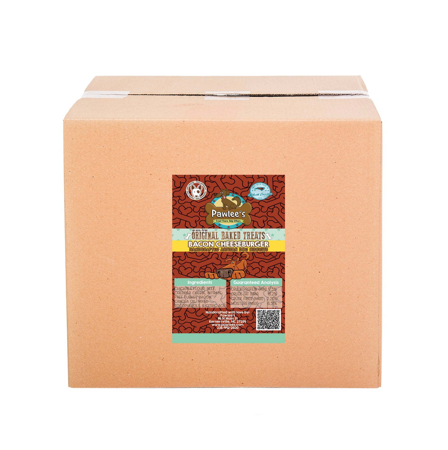Pawlee's Grain-Free Baked Dog Treats Bacon Cheeseburger