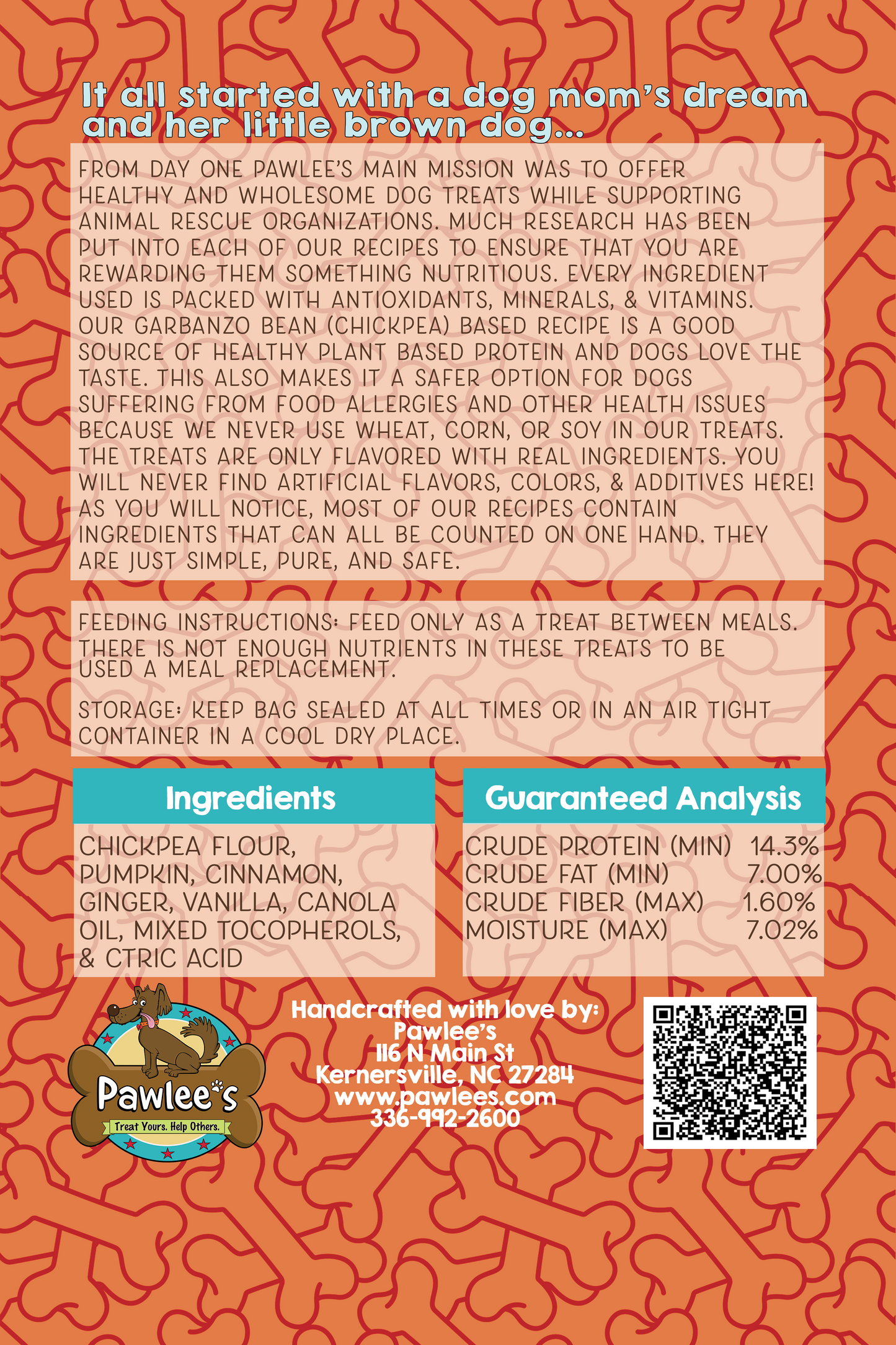 Pawlee's Grain-Free Baked Dog Treats Pumpkin Spice