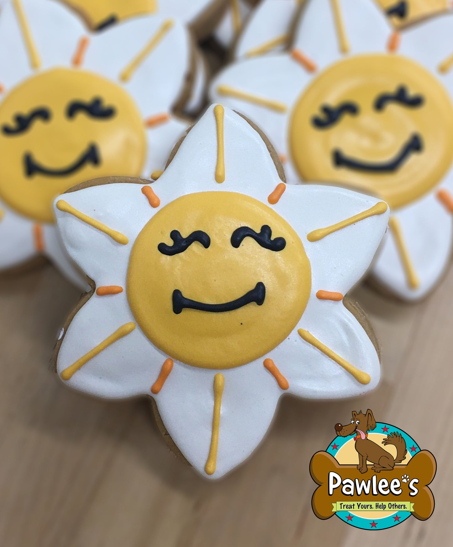 Kekse mit Sunshine-Dekor, 6 Stück