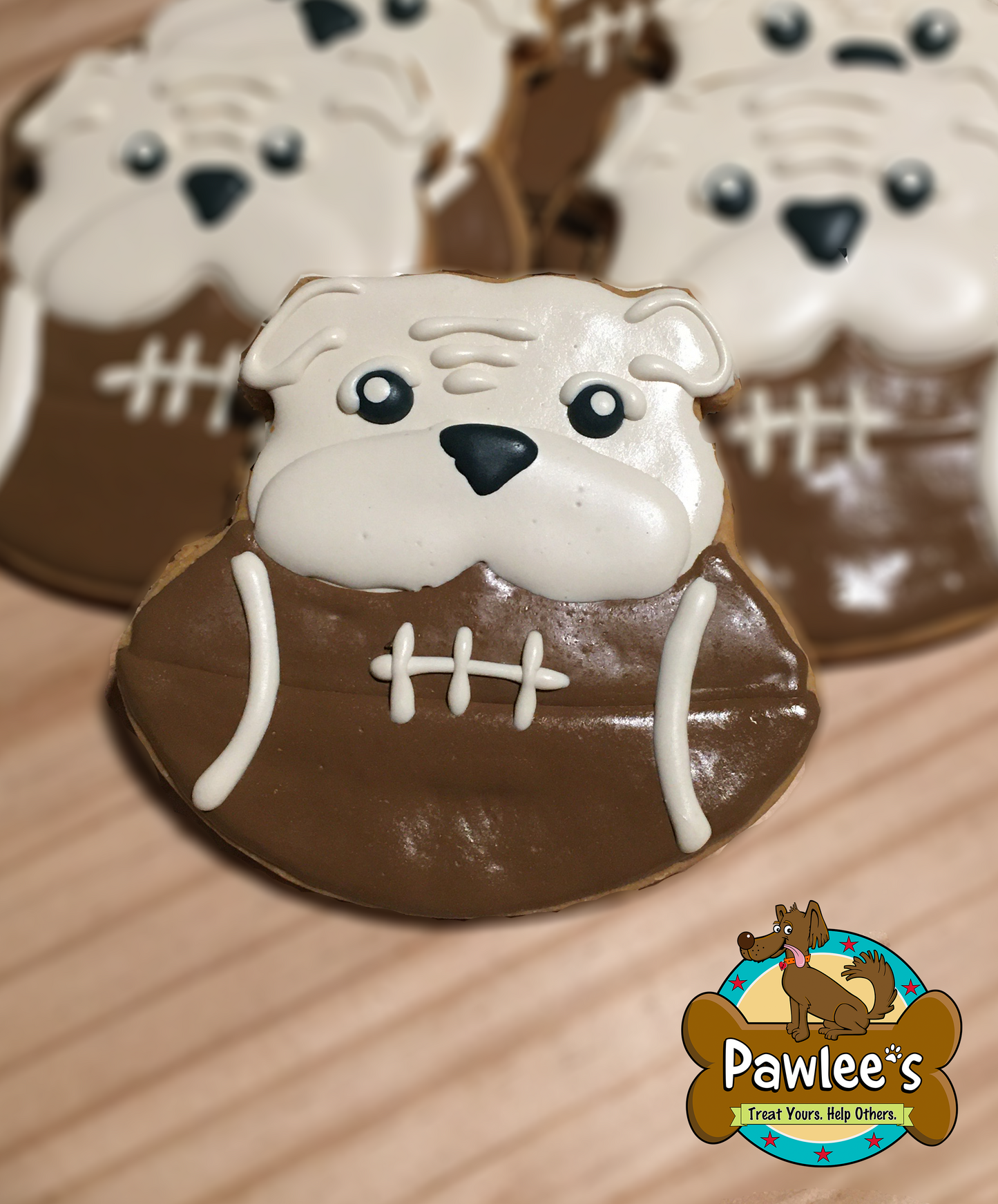 Cookie de football UGA Bulldog (commande minimum de 6 pièces)