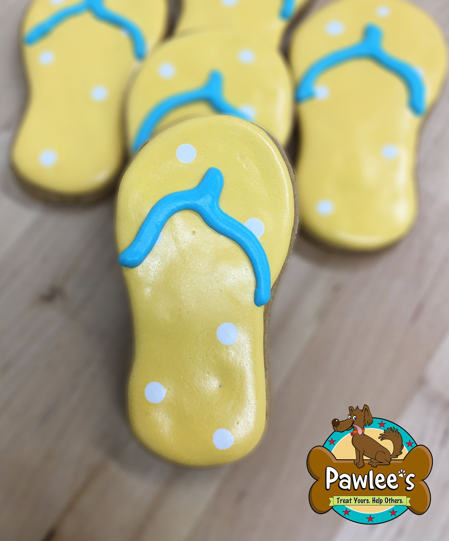 Flipflop-verzierter Keks, 6 Stück