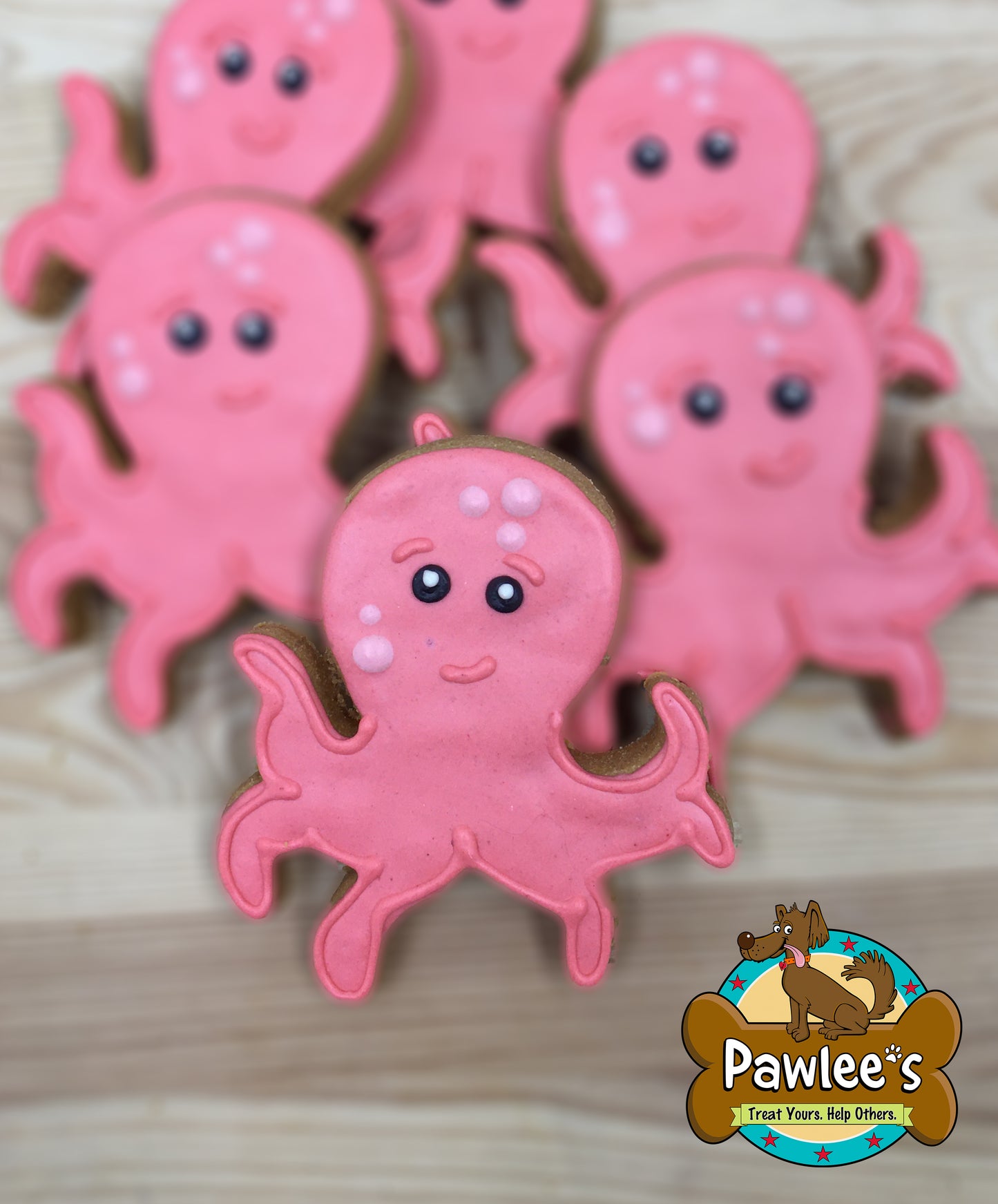 Kekse mit Oktopus-Dekor, 6 Stück