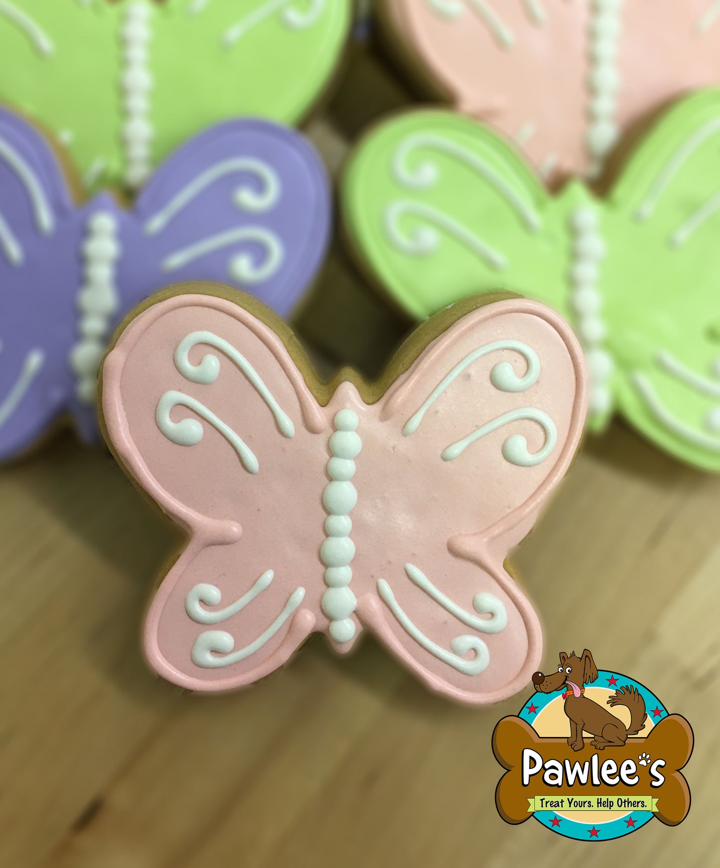 Biscuit papillon assorti (commande minimum de 6 pièces)