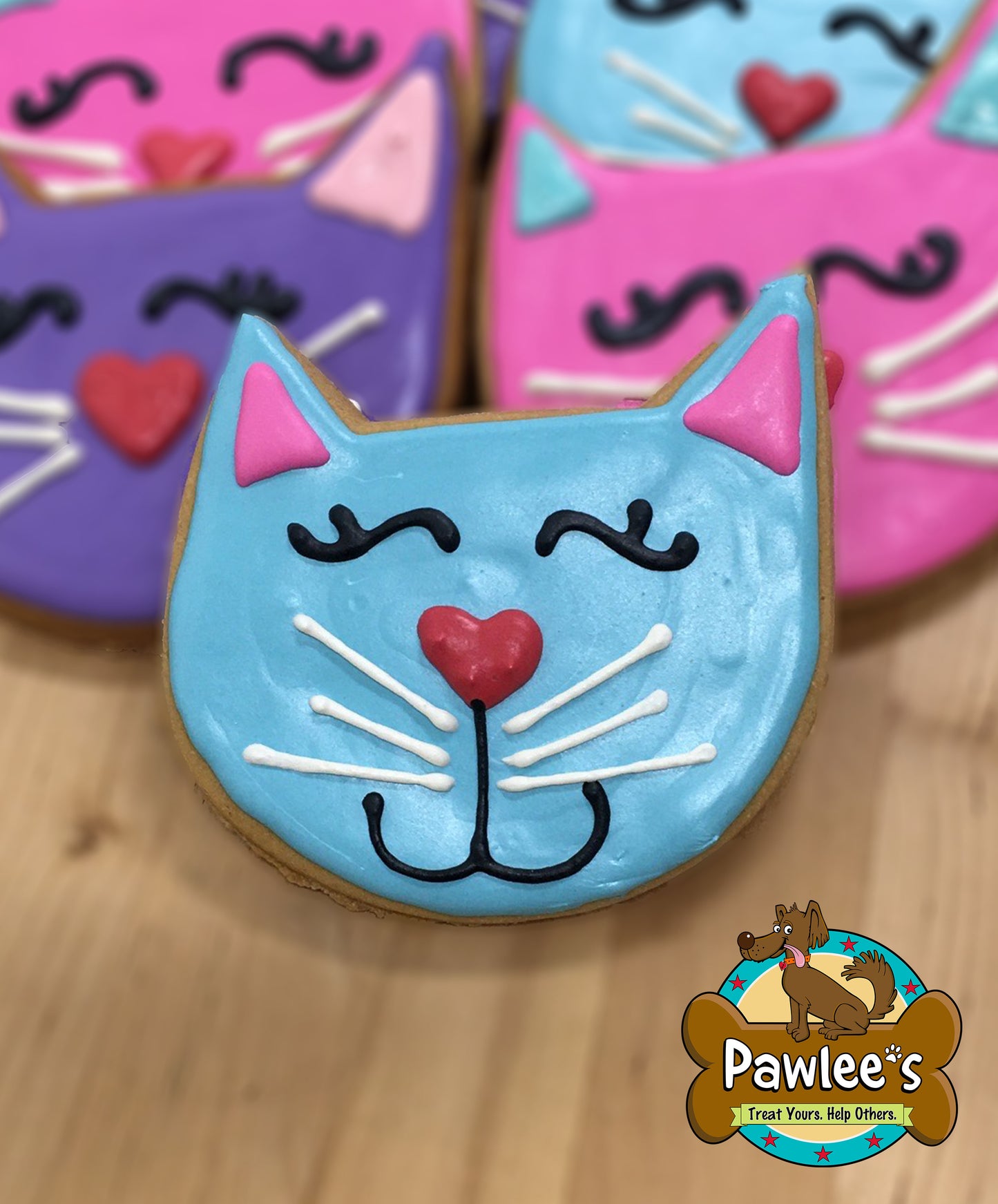 Biscuit visage de chat assorti (commande minimum 6 unités)