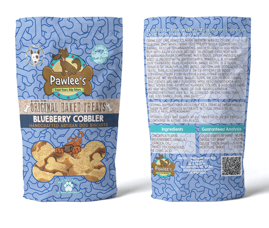 Pawlee's Grain-Free Baked Dog Treats Blueberry Cobbler