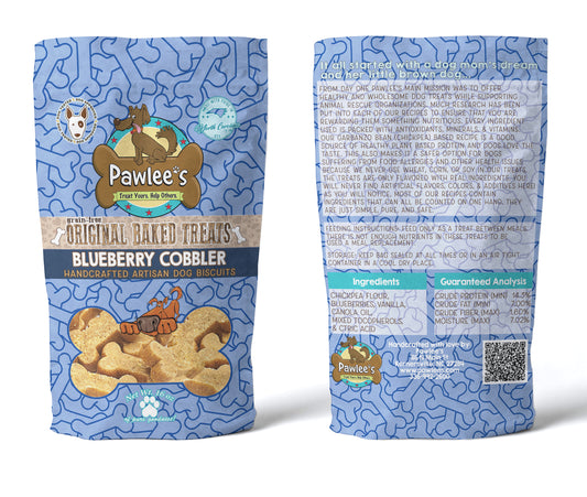 Pawlees getreidefrei gebackene Hundesnacks Blueberry Cobbler