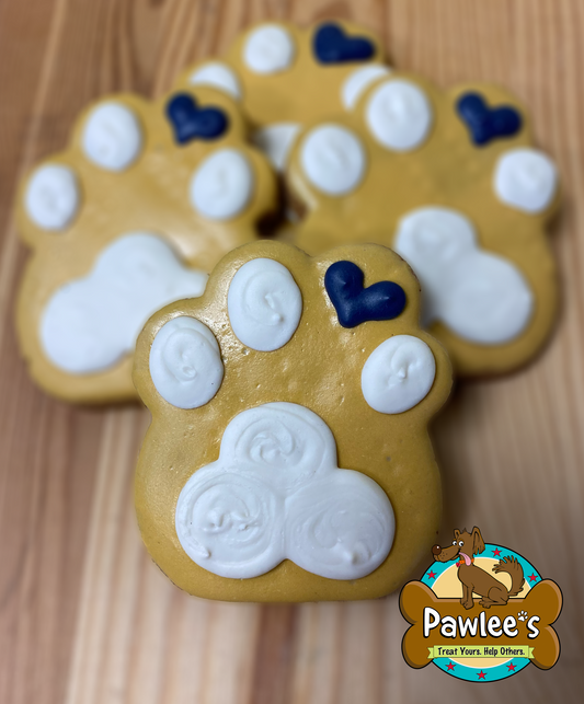 GA Tech Themed Love Paw Cookie 10/Pack