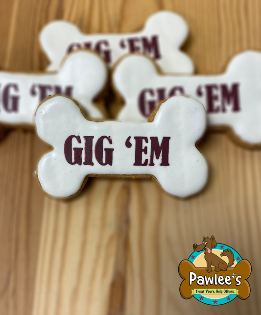 Texas A&M Gig 'Em Bone Cookie 10/Pack