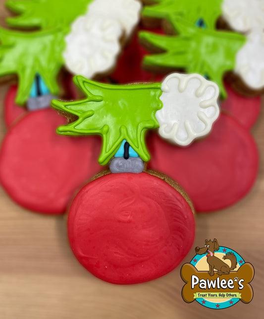 Grinch Ball Ornament Cookie 4/Pack
