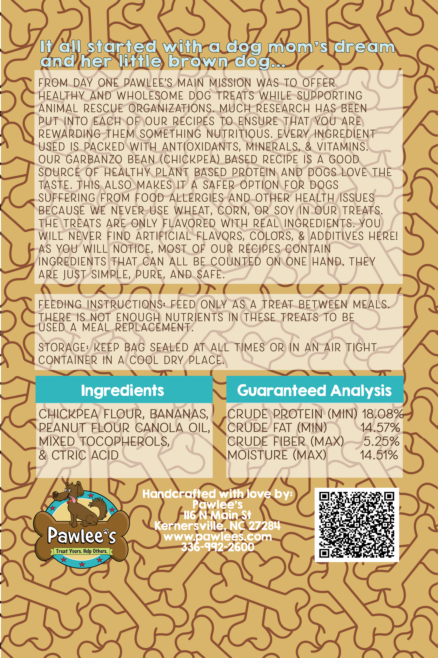 Pawlees getreidefrei gebackene Hundesnacks mit Erdnussbutter-Banane