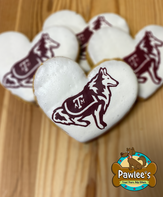 Texas A&M Reveille Heart Cookie 10/Pack