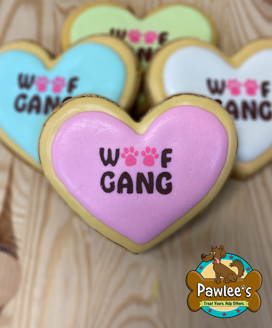 WGB Logo Heart Decorated Cookie Assorted Colors 10/PK