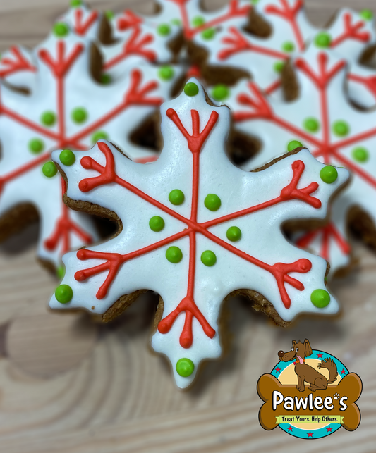 Christmas Snowflake Decorated Cookie 4/pk