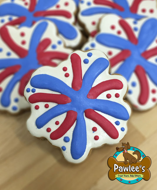 Firework Decorated Cookie 4/Pack