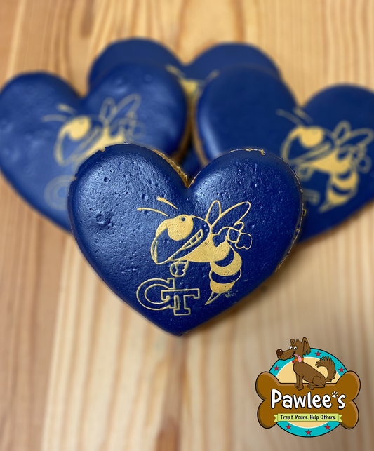 GA Tech Yellow Jacket Heart Cookie 10/Pack