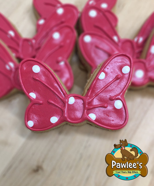 Girly Mouse Bow Cookie 4/Pack