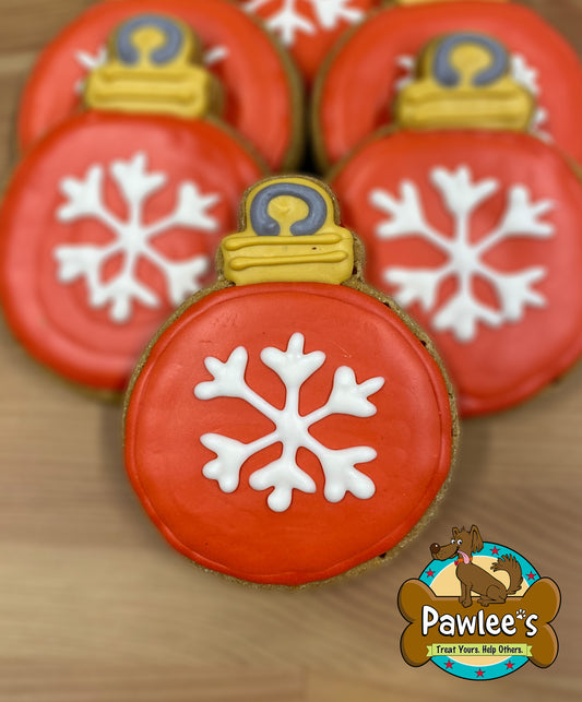 Red Ball Ornament Cookie 4/Pack