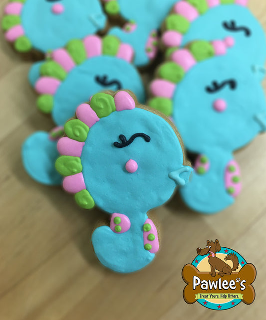 Seahorse Decorated Cookie 4/Pack