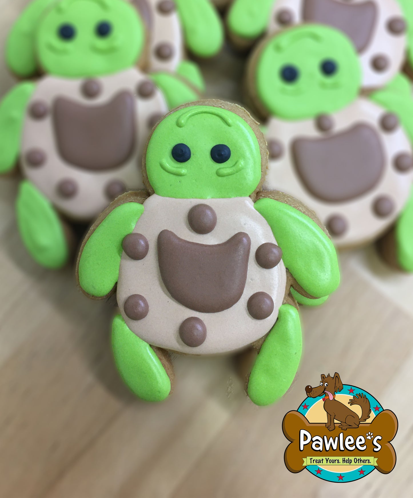 Biscuit décoré de tortues de mer 6/pqt