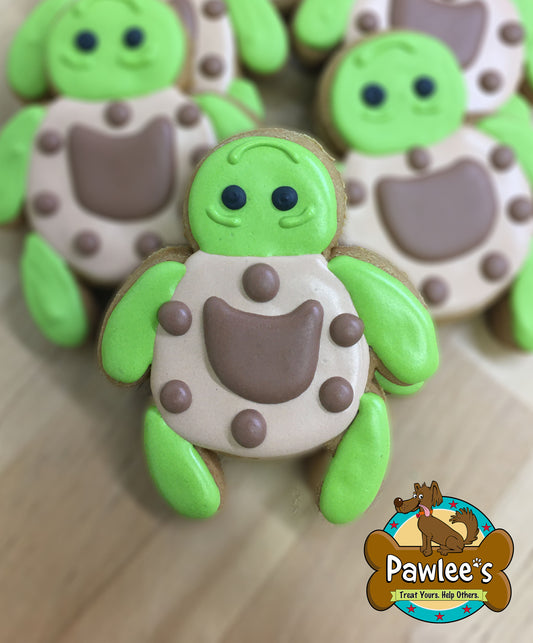 Biscuit décoré de tortues de mer 6/pqt