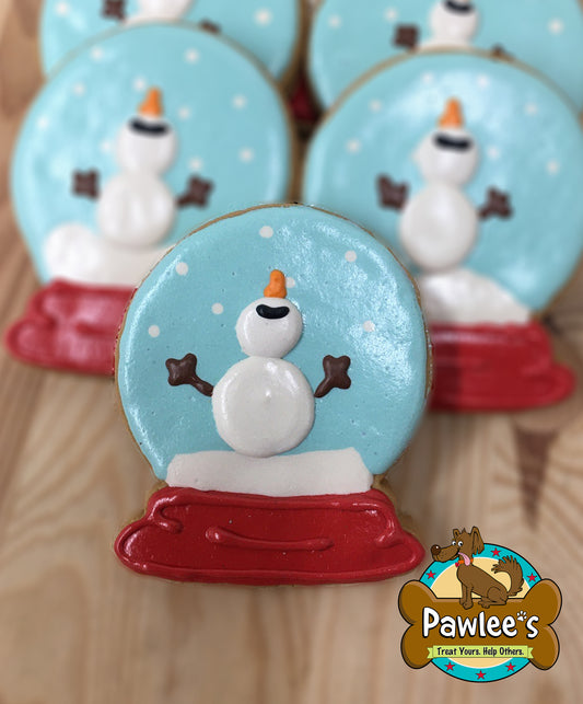 Happy Snowman Globe Cookie 4/Pack