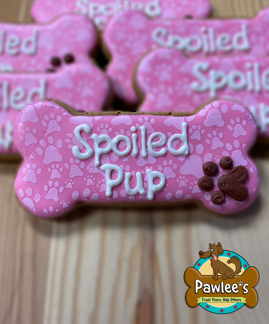 WGB XL Spoiled Pup Bone Cookie 6" Pink 10/Pack