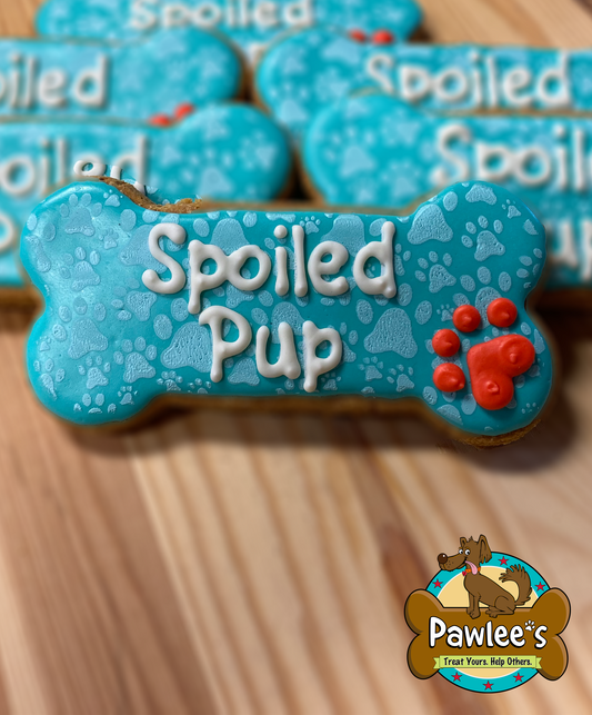 WGB XL Spoiled Pup Bone Cookie 6" Blue 10/Pack