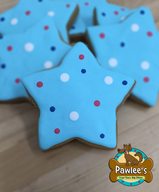 Pawtriotic Star Decorated Cookie 4/Pack