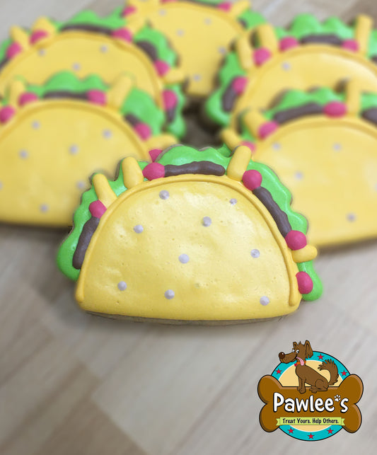 Taco Decorated Cookie 4/Pack