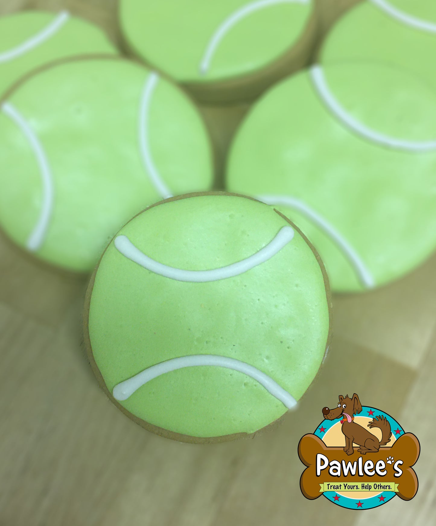 Tennis Ball Cookie 4/Pack