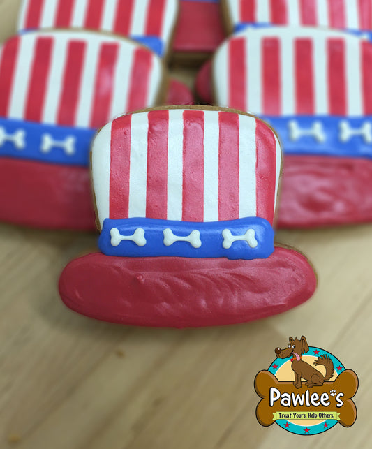 Uncle Sam Hat Decorated Cookie 4/Pack