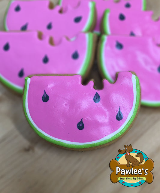 Watermelon Slice Decorated Cookie 4/Pack