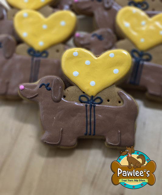 Balloon Doxie Cookie 4/Pack