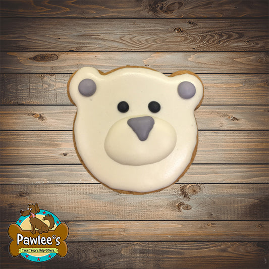 Biscuit visage d'ours polaire 6/pqt