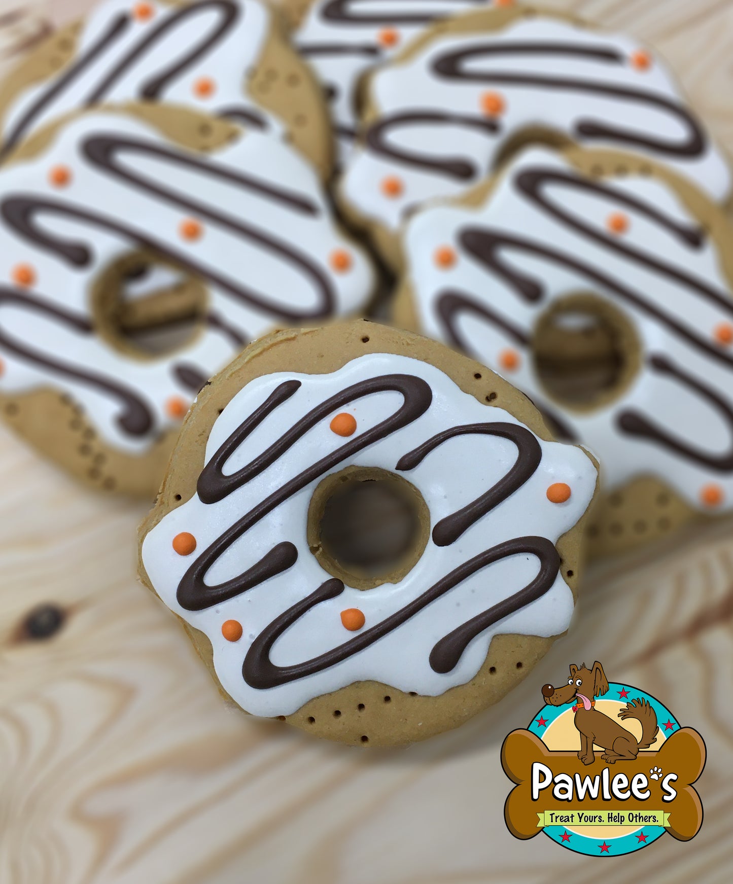 White Fall Donut Cookie 4/Pack